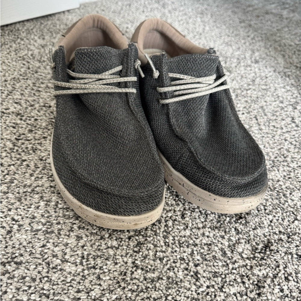 Hey Dude Paul Sox Men's 10 Casual Slip on Moccasins Dusty Olive